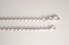 Zlatá retiazka Anker-ploché očká, biele zlato, 50 cm, 3,80 g, 14 karátov 585/1000
