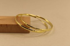 Náušnice-kruhy-gravírované-pozlátené striebro