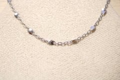 Strieborný náramok s oválnymi platničkami, rhodium, 17 cm, 1,51 g, 925/1000