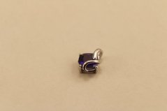Prívesok - fialový zirkón - patent - rhodium - striebro