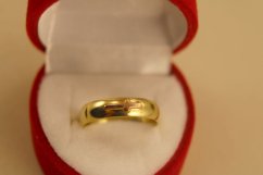 Prsteň- ruženec s krížikom- kombinované zlato- 14 karátov