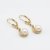 Náušnice- biela perla- diamanty- 0,020 ct patent-- viacfarebné zlato- 14K