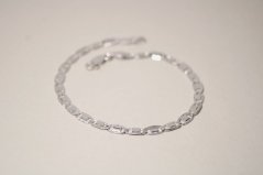 Náramok-platničky-rhodium-striebro