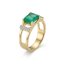 Prsteň- Smaragd- Brilianty- žlté zlato- 14 karátov