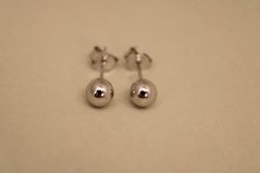 Náušnice- guličky- puzetky- rhódiované striebro