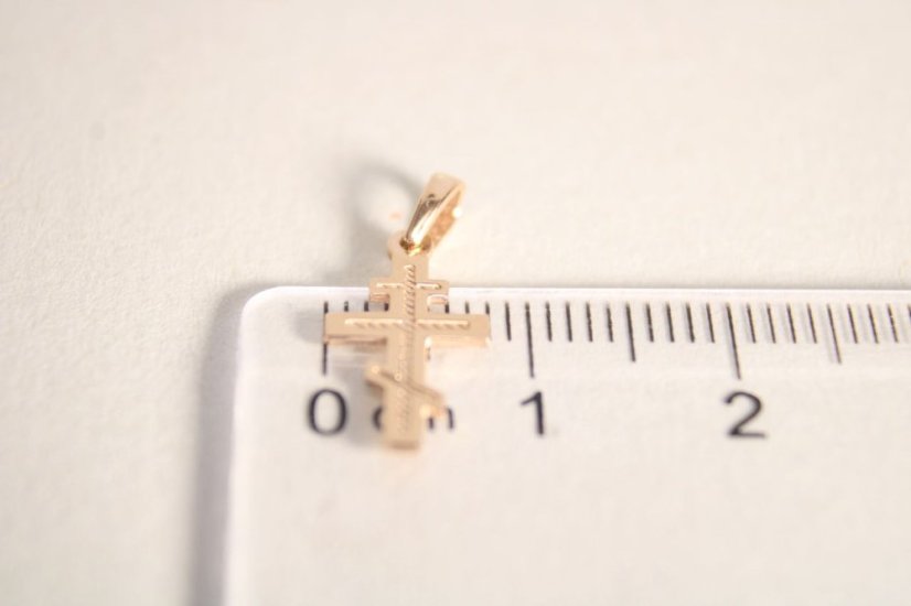 Právoslavný kríž-gravír-ružové zlato-14 karátov