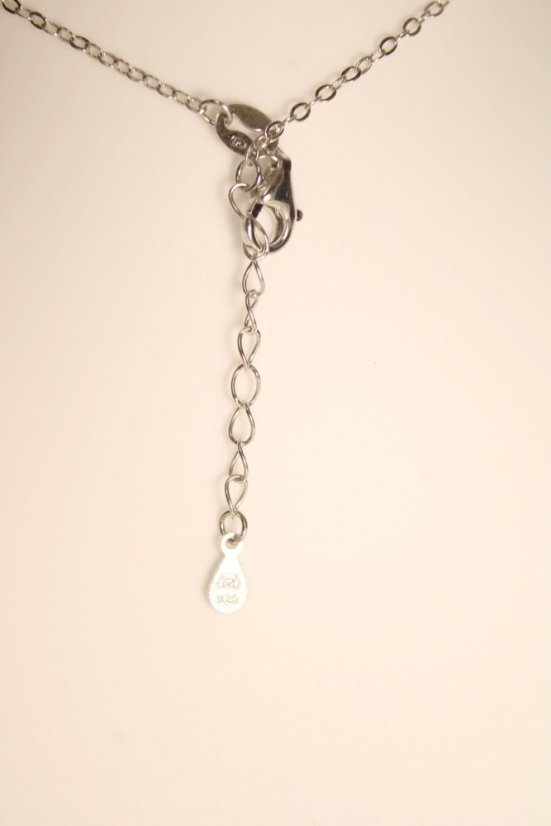 Strieborný náhrdelník prepojené srdcia číre zirkóny, rhodium, 43-46 cm, 3,09 g, 925/1000