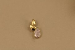 Prívesok- žlté zlato-diamanty 0,060 ct-H/Si-14 karátov