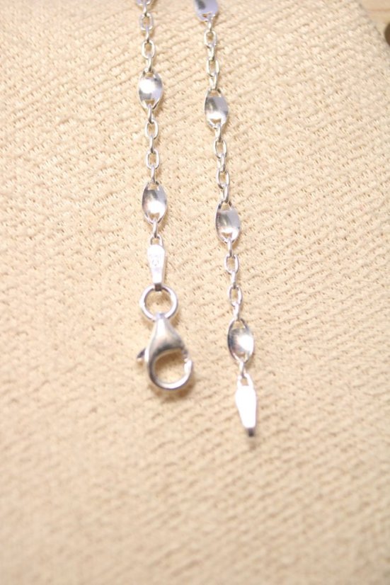 Strieborný náramok s oválnymi platničkami, 17 cm, 1,52 g, 925/1000