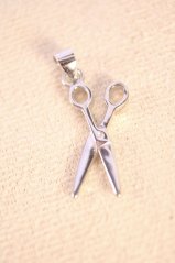 Strieborný prívesok Nožnice, rhodium, 1,44 g, 925/1000