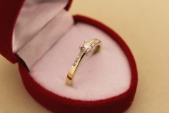 Prsteň- diamant- H/Si2- kombinované zlato- 14 karátov