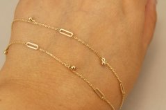 Celebritka-Guličky-Ovalné očká-Anker-Žlté zlato-14k