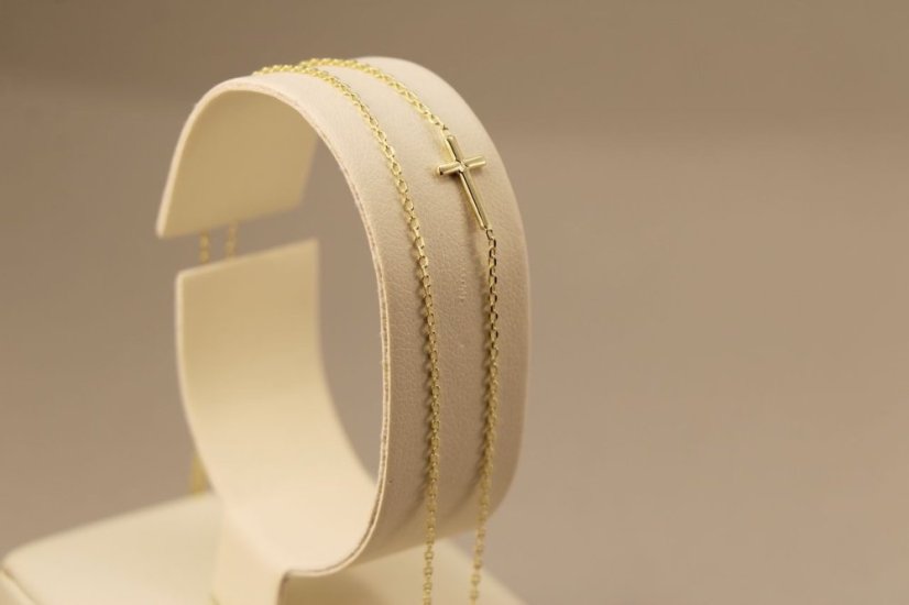 Celebritka-Krížik-Anker-Žlté zlato-14k