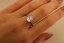 Strieborný prsteň slza - Číry zirkón - 925 - rhodium