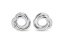Zlaté náušnice - diamanty 0,02 ct -  G-H/Si - biele zlato - šrúbky - 14K