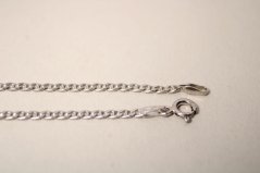 Strieborná retiazka vo vzore MARINA GUCCI, hladký vzor, rhodium, 50,5 cm, 4,75 g, 925/1000