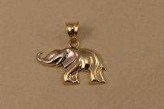 Prívesok- slon- viacfarebné zlato- 14 karátov