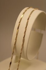 Retiazka - Singapur - platničky- 14k - žlté zlato