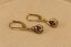 Náušnice-Ametyst-diamanty 0,016 ct-PK/W-patent-žlté zlato-14 karátov