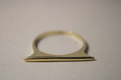 Prsteň zo žltého zlata v modernom dizajne, veľkosť 56, 1,87 g, 14K 585/1000