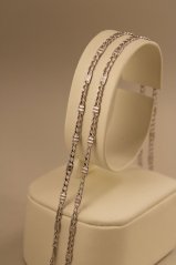 Retiazka- vzor Figaro- biele zlato- 14 karátov