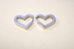 Náušnice- srdcia- zacvakávacie- chirurgická oceľ