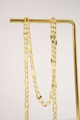 Zlatá retiazka Figaro, žlté zlato, 60 cm, 5,32 g, 14 karátov 585/1000