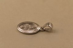 Prívesok- zázračná medaila- biele zlato- 14 karátov