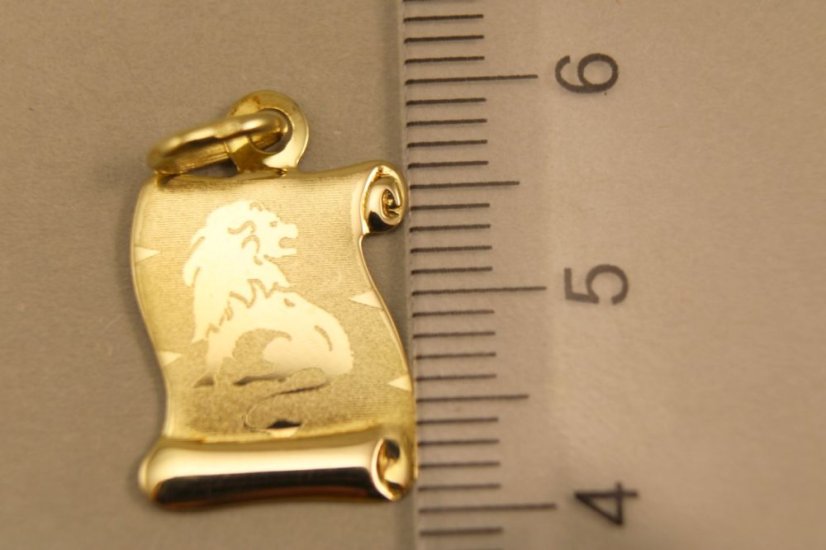 Zlatý prívesok znamenie LEV 0,63g 14k 585/1000