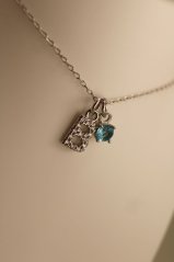 Retiazka- celebritka- písmeno B- zirkóny- rhódiované striebro