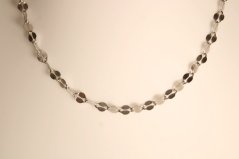 Retiazka-ovalné očka-rhodium-striebro
