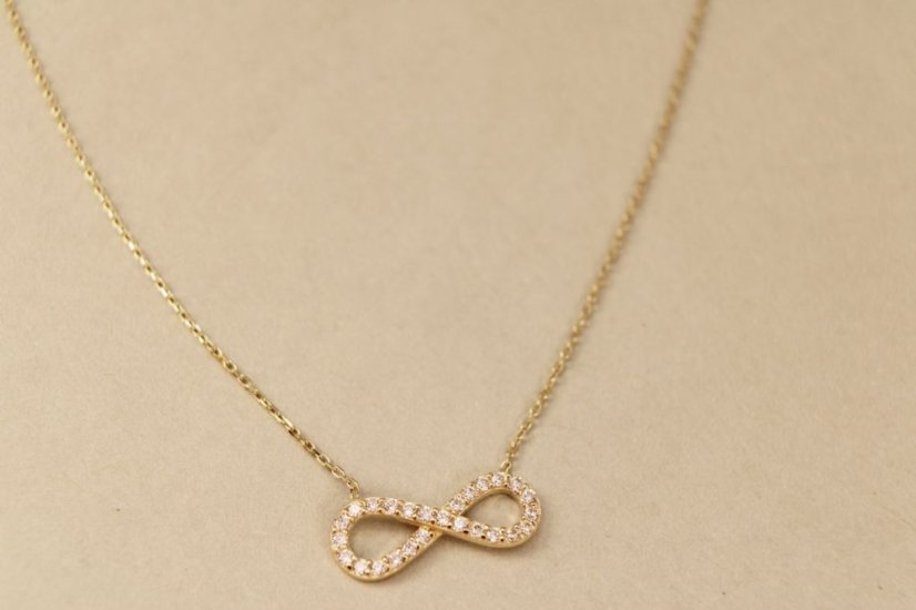 Celebritka-Nekonečno-Číre zirkóny-Žlté zlato-14k