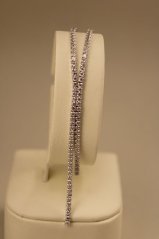 Náhrdelník - posiaty čírymi zirkónmi - rhodium - striebro