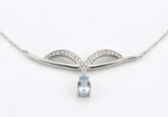 Celebritka -Topás-číre zirkóny-rhodium-striebro
