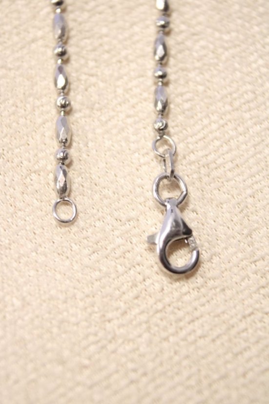 Strieborný náramok guličkový vzor, 17,5 cm, 2,07 g, 925/1000