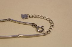 Strieborný náramok zdobený modrý opál,zirkóniky, 20cm, 4,47g, ródium, 925/1000