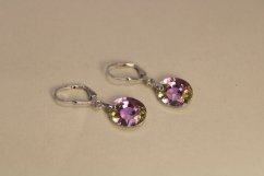 Náušnice -swarovski crystals-striebro-klasické zapínanie