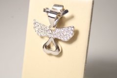 Prívesok-anjelik-číre zirkóny-rhodium-striebro
