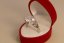 Strieborný prsteň s ovalným čírym swarovski crystals, rhodiované striebro, veľkosť 56, 5,39g, 925/1000