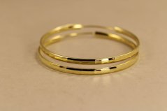 Náušnice-kruhy-gravírované-pozlátené striebro