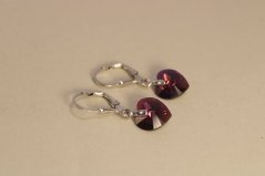 Náušnice- swarovski crystal- ružové srdiečka-striebro-patent
