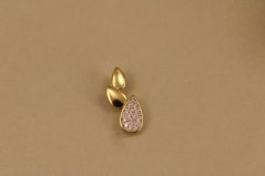 Prívesok- žlté zlato-diamanty 0,060 ct-H/Si-14 karátov