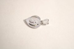 Prívesok-srdce-Matka Božia-gravír-rhódium-striebro