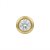 Piercing do nosa- číry briliant- 0,01 ct- žlté zlato- 14 karátov
