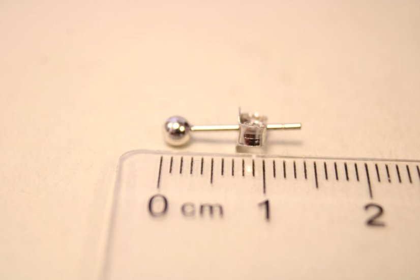Napichovacie strieborné naušnice guľôčky rhódium, 0,42g, 925/1000 - Materiál: Rhodiované striebro, Váha (g): 0,43, Rýdzosť: STRIEBRO 925/1000