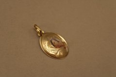 Prívesok - Panna Mária s Ježiškom - žlté zlato - 14K