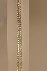 Náhrdelník-posiaty čírymi zirkónmi-pozlátené striebro