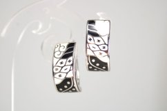 Náušnice-smalt-francúzsky patent-striebro