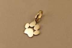 Zlatý prívesok labka, žlté zlato, 063g 14k 585/1000