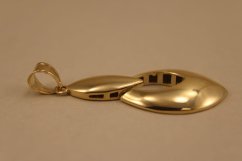 Prívesok-visiaci-s vysokým leskom-žlté zlato-14 karátov